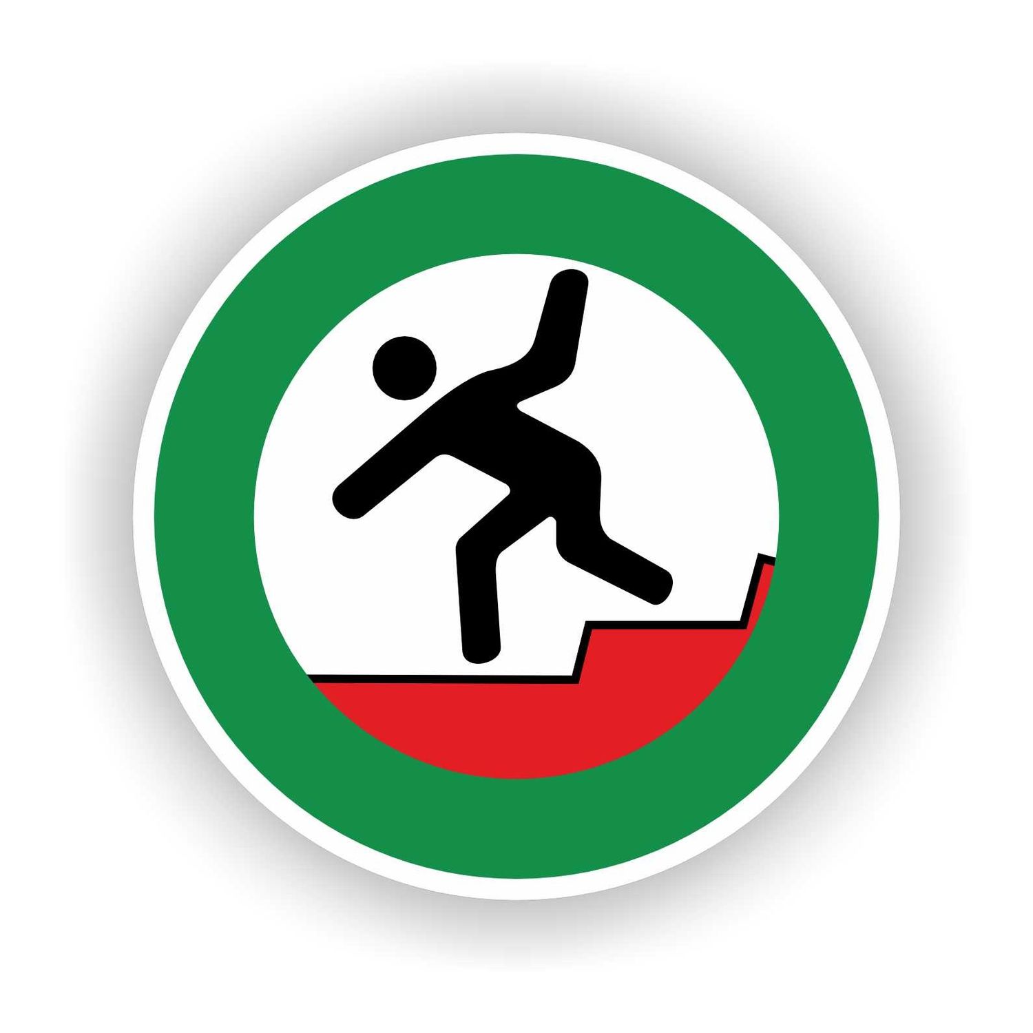 Pas op het afstapje sticker Ø20