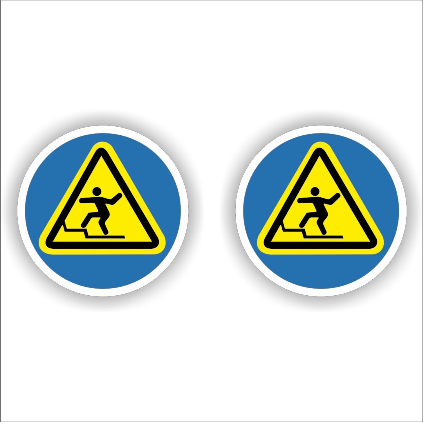 Pas op opstapje sticker set 2 stuks