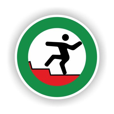 let op voor het opstapje sticker Ø20