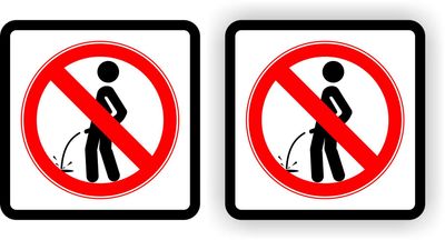 Verboden om hier te plassen sticker set.