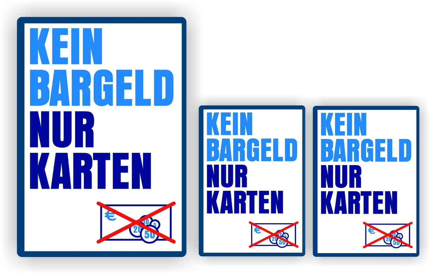 Kein bargeld nur karten stickers
