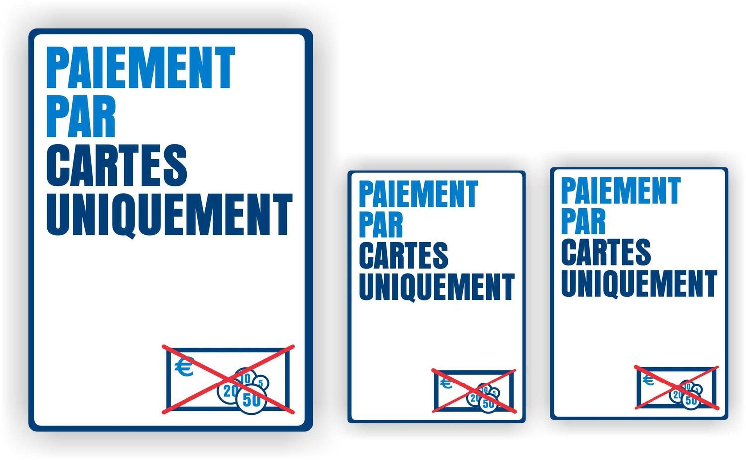 Paiment par cartes unquement stickers