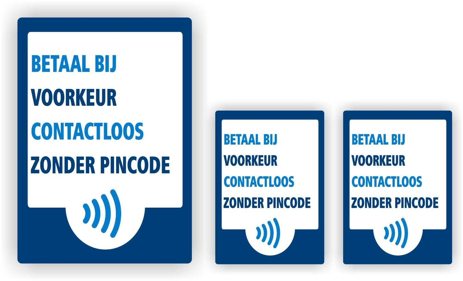 Contactloos afrekenen sticker set