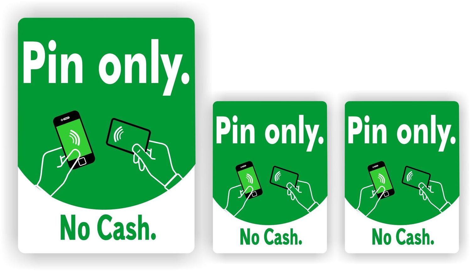 Pin only set 3 kassa stickers.