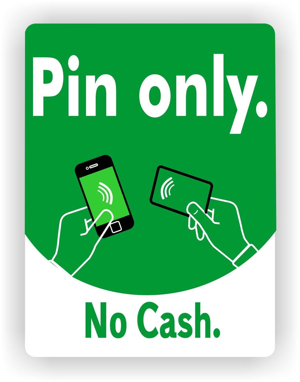 Pin only kassa sticker