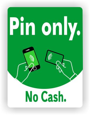 Pin only kassa sticker