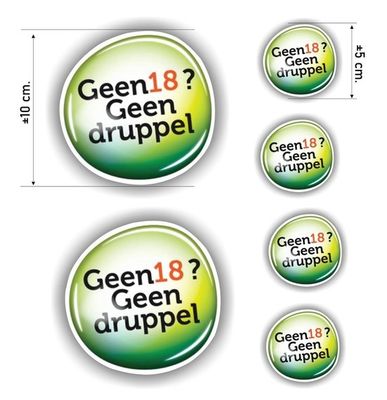 geen alcohol stickers