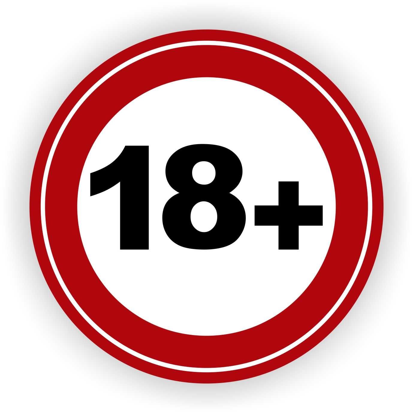 Onze 18+ leeftijd sticker (Ø 20 cm) is dé oplossing om duidelijk aan te geven dat een product of dienst uitsluitend voor volwassenen is. Essentieel voor alcohol, tabak en andere artikelen die niet geschikt zijn voor minderjarigen.
