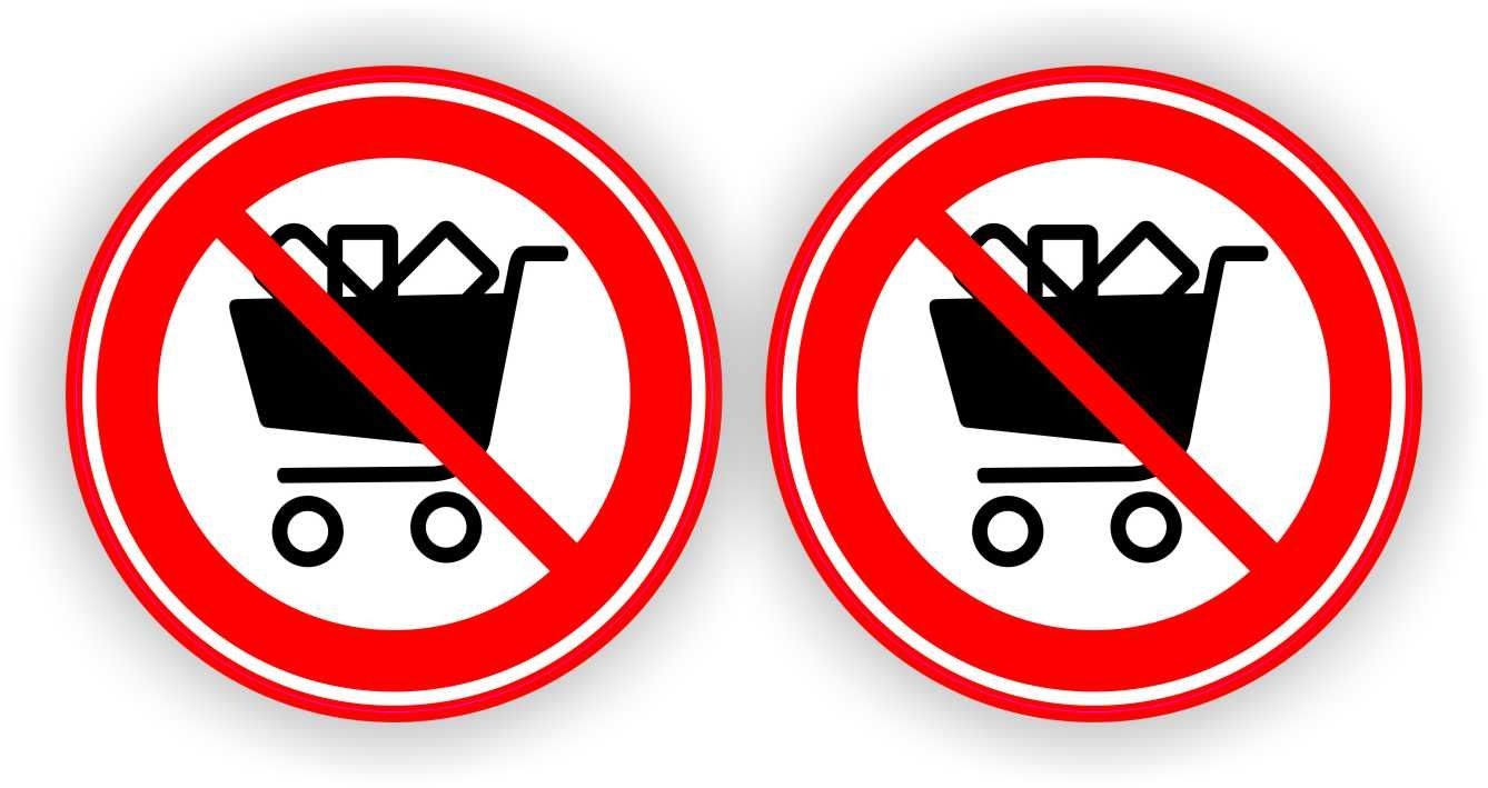 Winkelwages niet toegestaan stickers 2st.