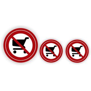 Verboden voor Winkelwagens Sticker Set