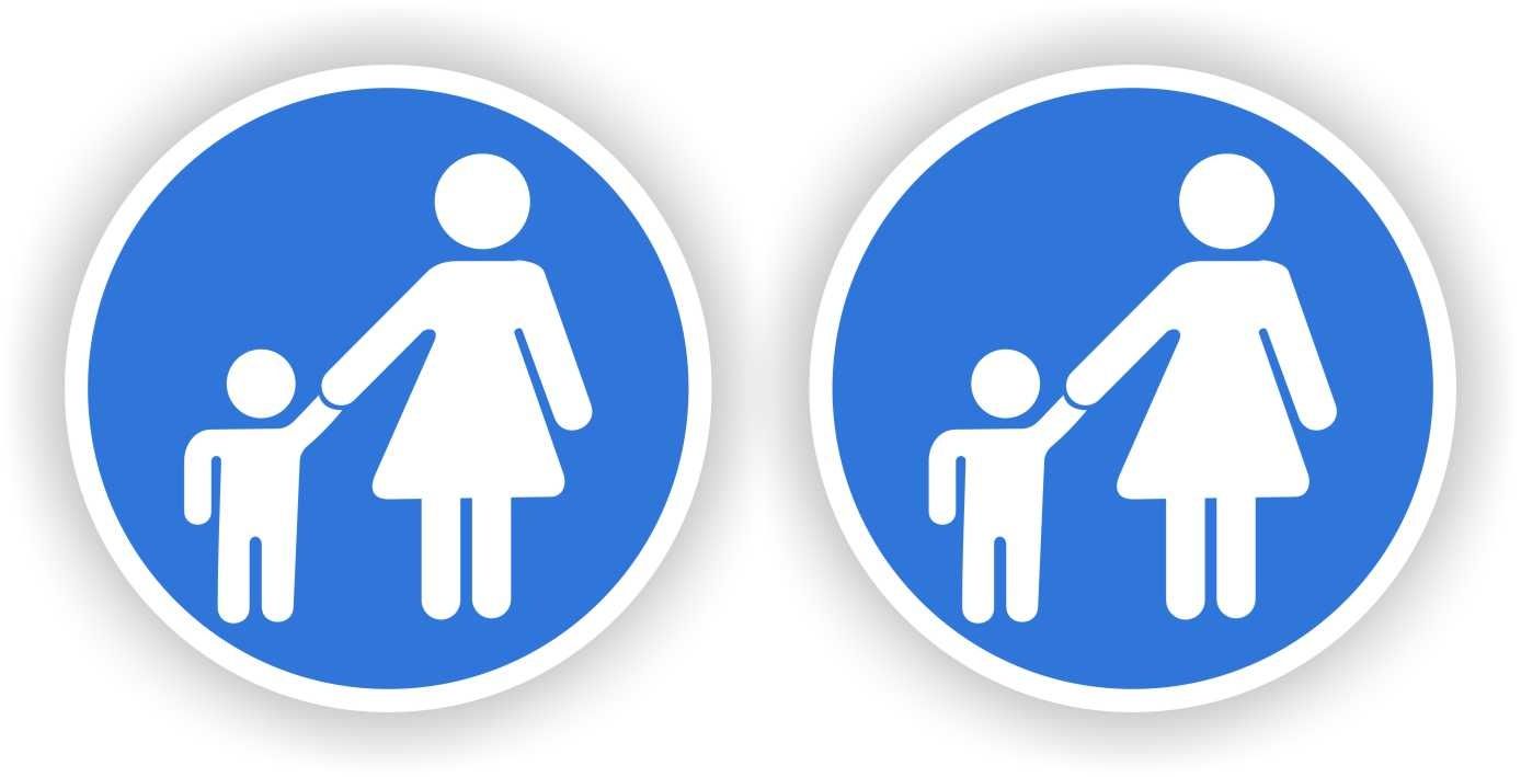 Hou kinderen aan de hand sticker set