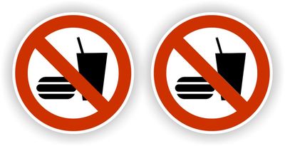 Eten en drinken niet toegestaan sticker