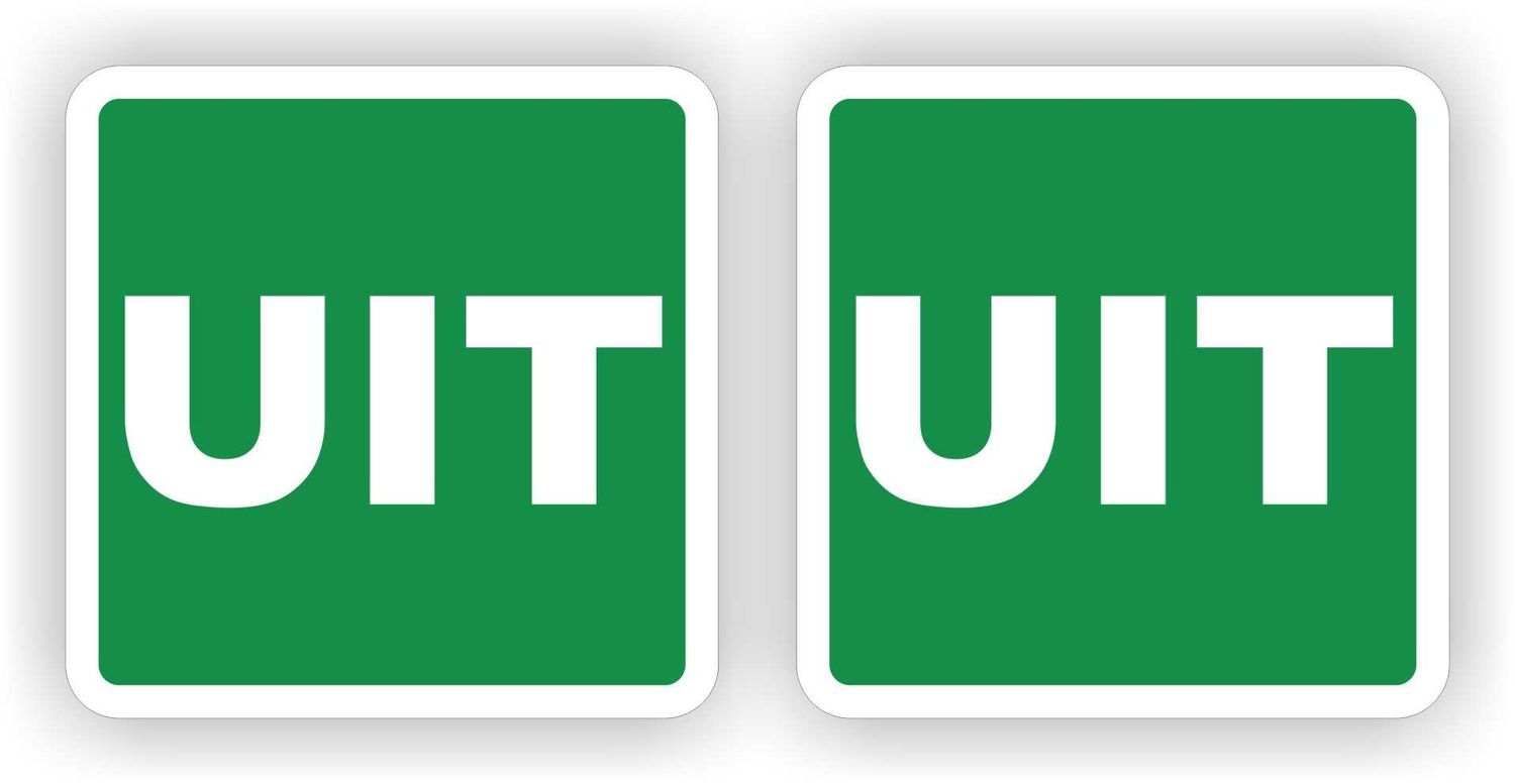 UIT uitgang sticker set 2 stuks