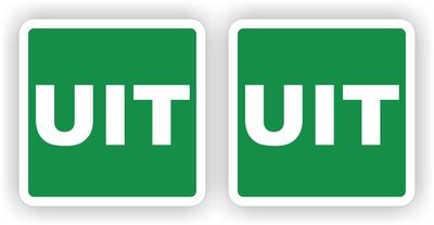 UIT uitgang sticker set 2 stuks