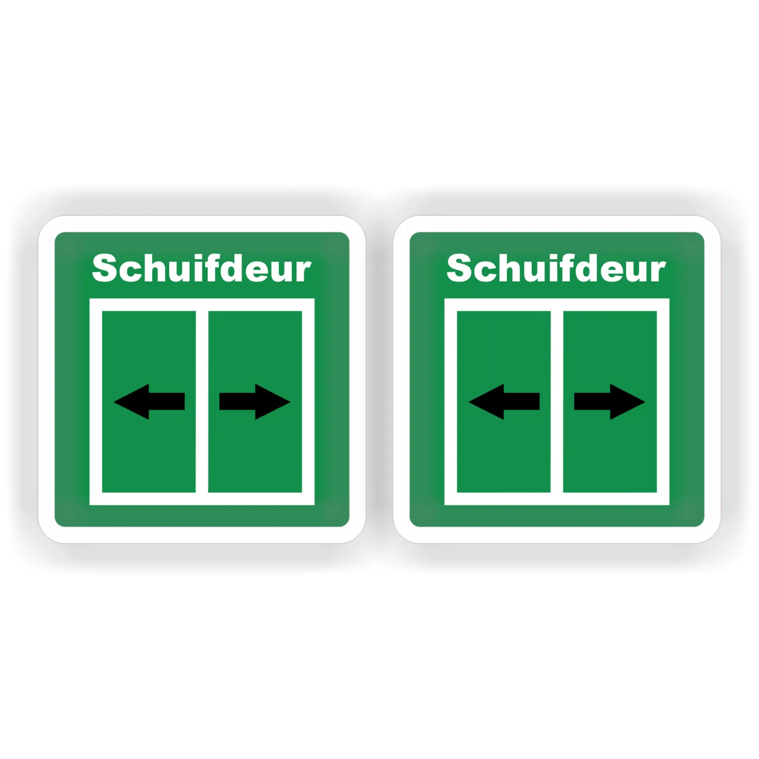Schuifdeur stickers set.