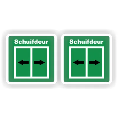 Schuifdeur stickers set.