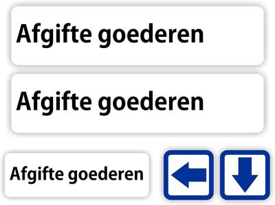 sticker set bestaat uit in totaal 5 stickers die gebruikt kunnen worden om de afgifte van goederen te bewegwijzeren