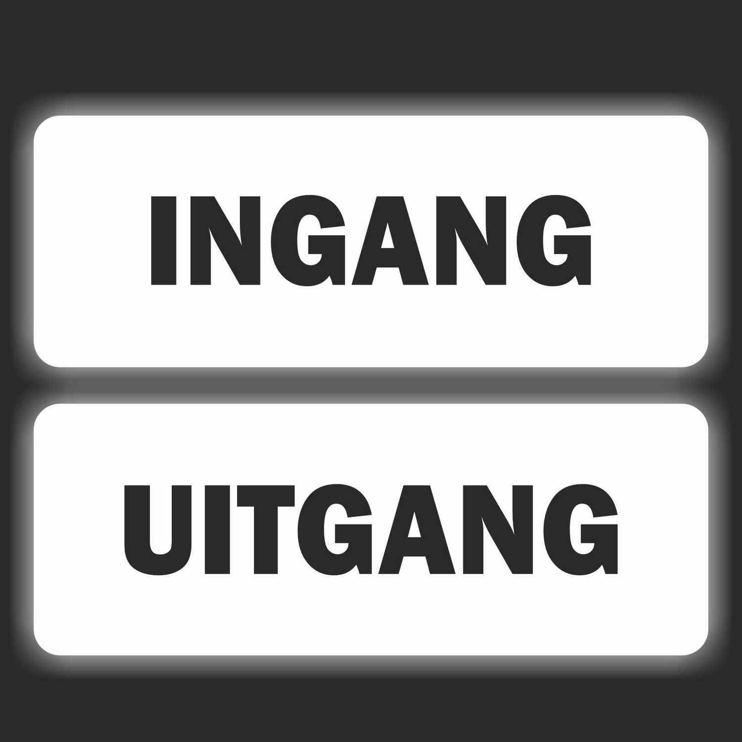 Ingang en Uitgang sticker set