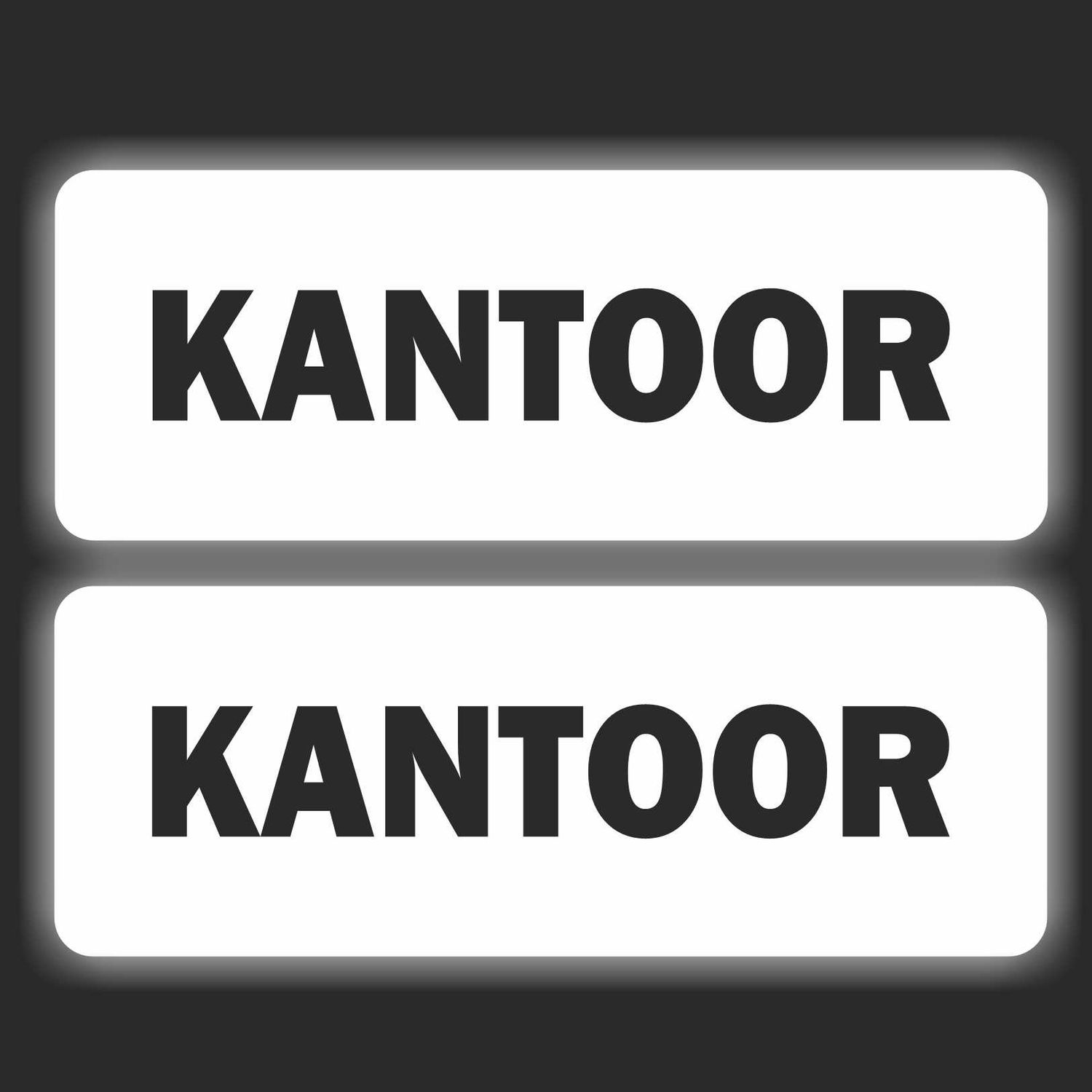 Kantoor tekst sticker set