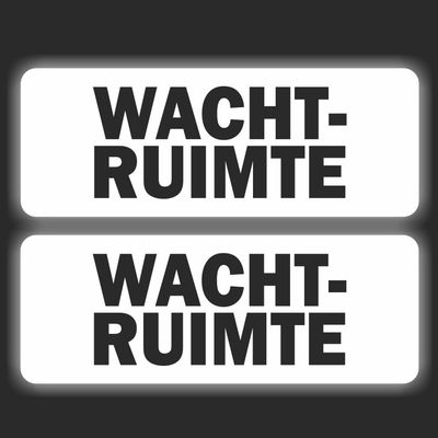 Wachtruimte tekst sticker set 2 stuks