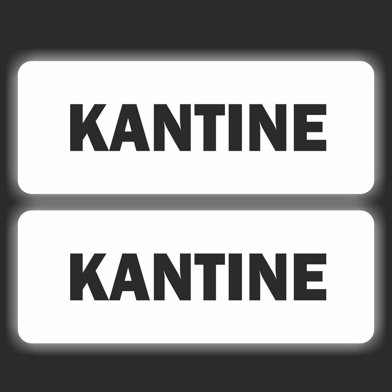 Kantine tekst sticker