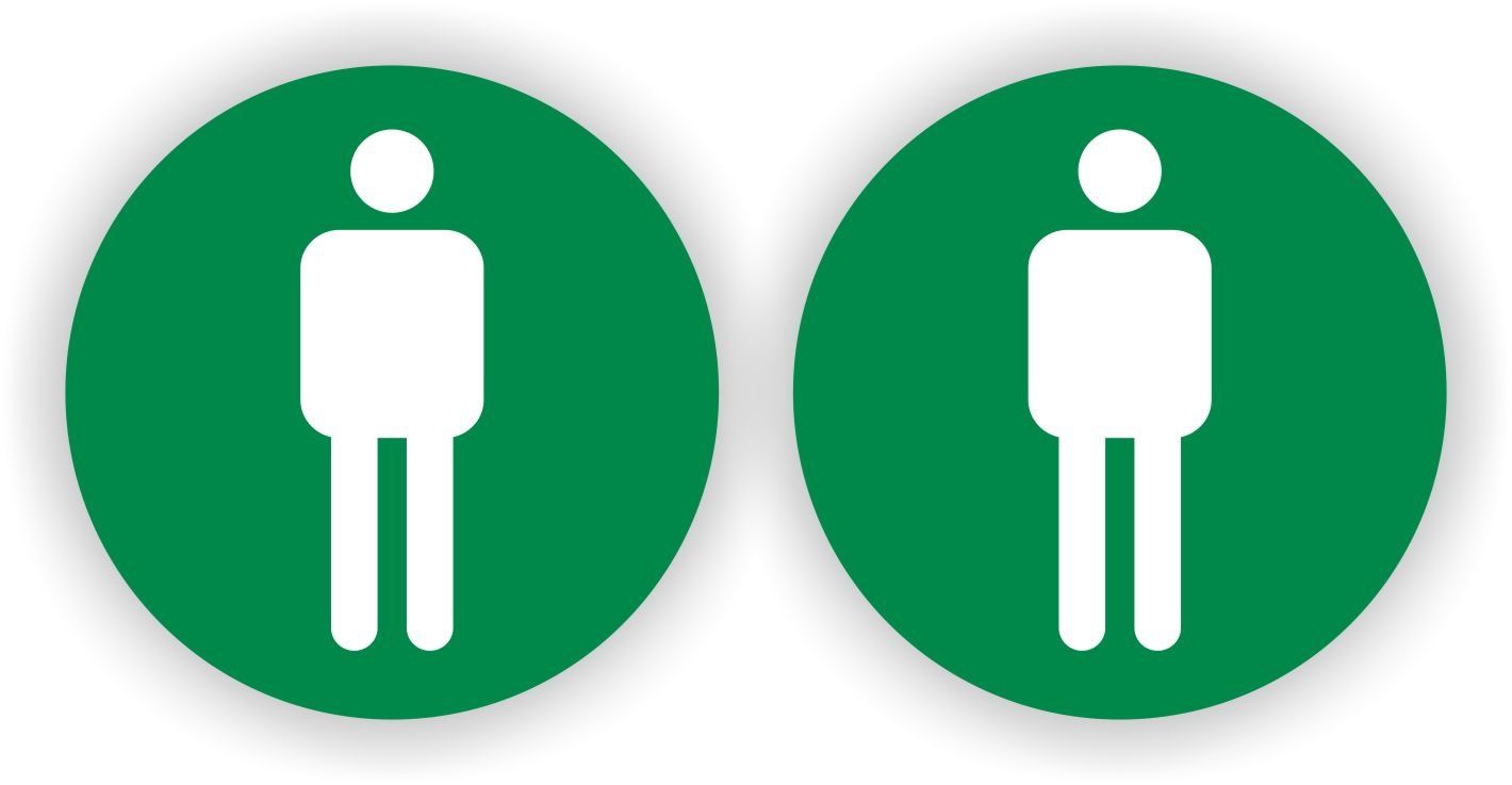 Heren toilet set 2 stuks groen