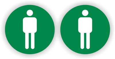 Heren toilet set 2 stuks groen