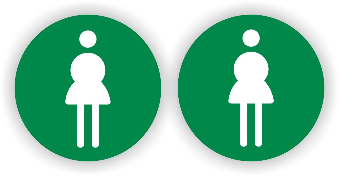 Dames WC Pictogram Sticker Set