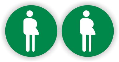 Genderneutraal WC Pictogram Sticker Set