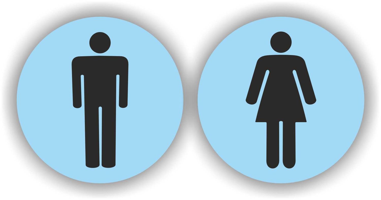 dames en heren toilet set 2 stuks blauw