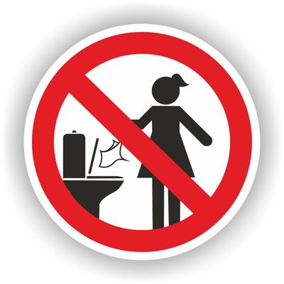 Niets in de toilet gooien stickers Ø 20