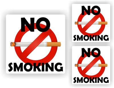 No Smoking set van 3 stickers