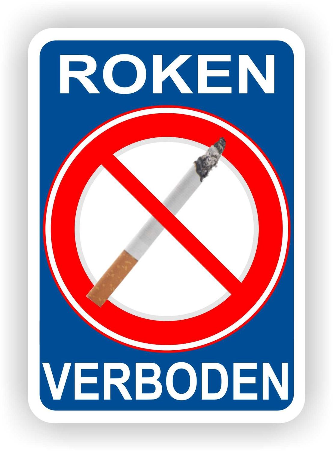 Roken verboden sticker grote afmeting