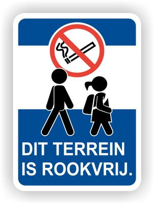Dit terrein is rookvrij sticker.