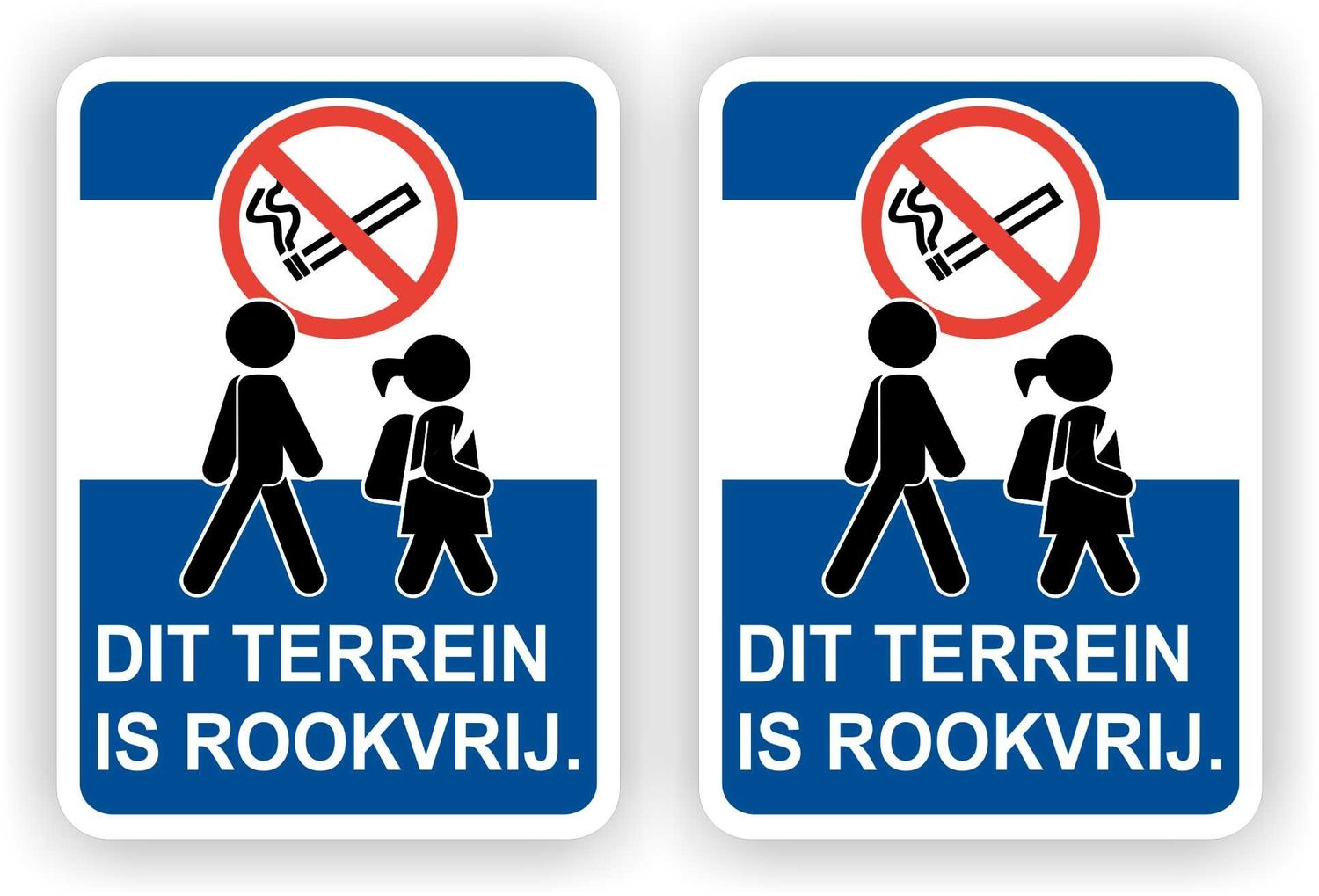 Dit terrein is rookvrij sticker set 
