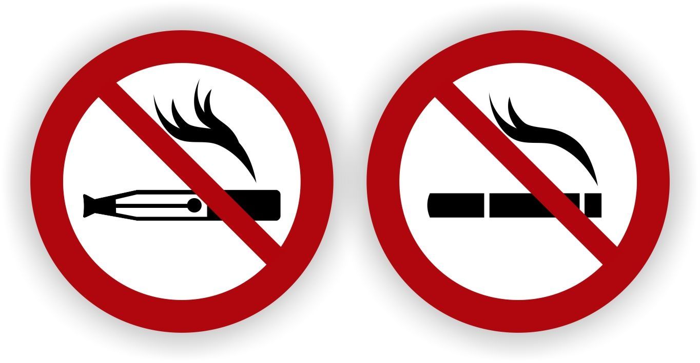 Vaping en Smoking verboden 2 stickers