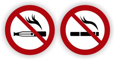 Vaping en Smoking verboden 2 stickers