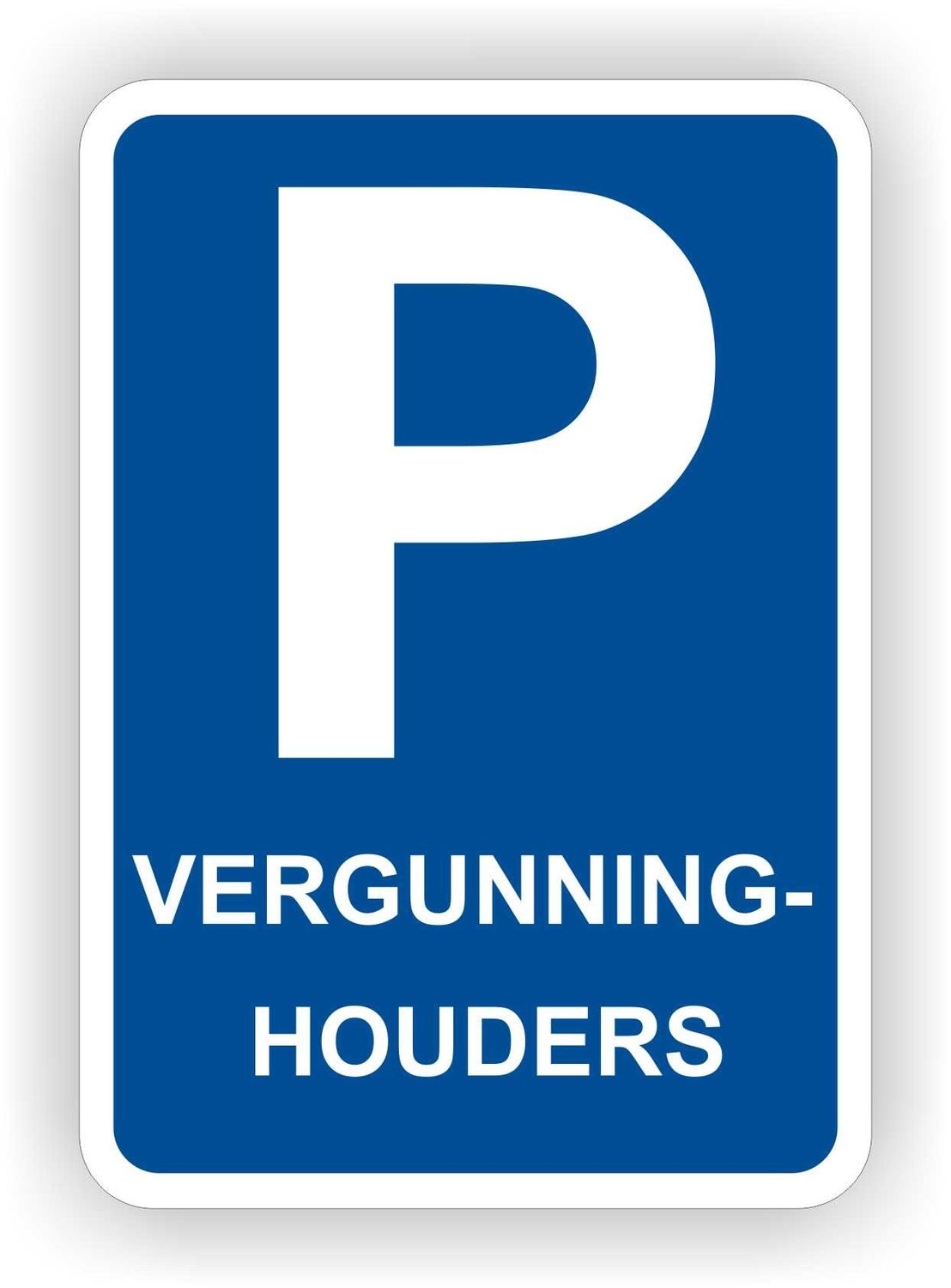 Parkeren vergunninghouders verkeersbord sticker