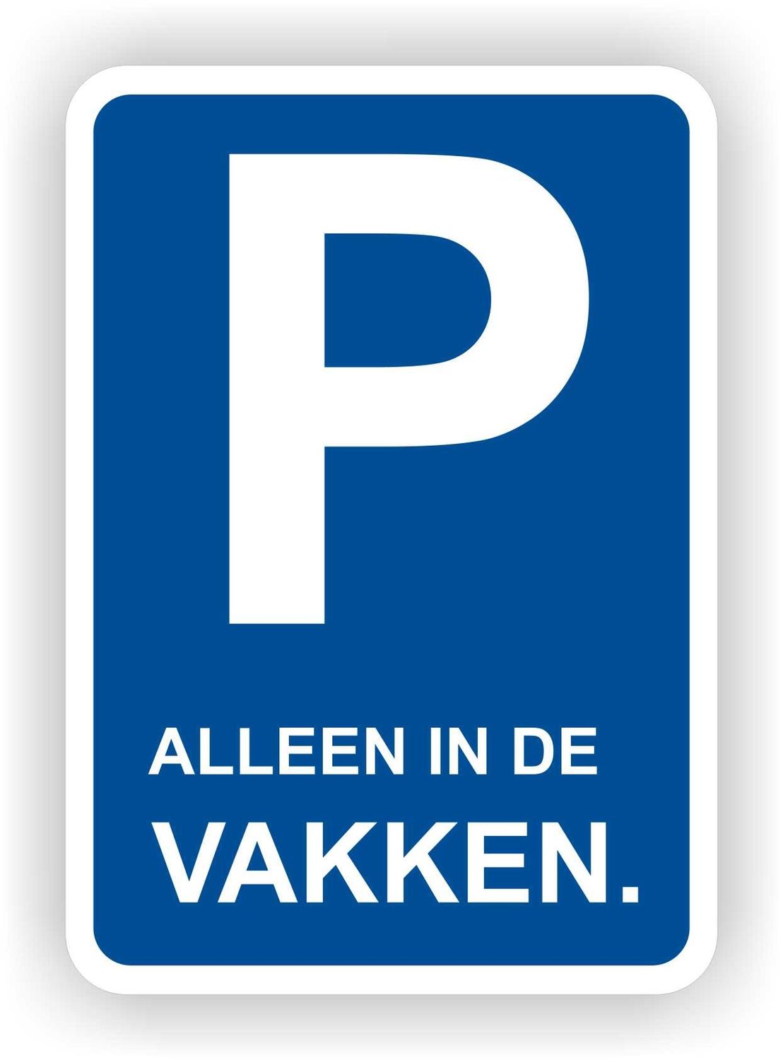 Parkeren alleen in de vakken verkeersbord sticker