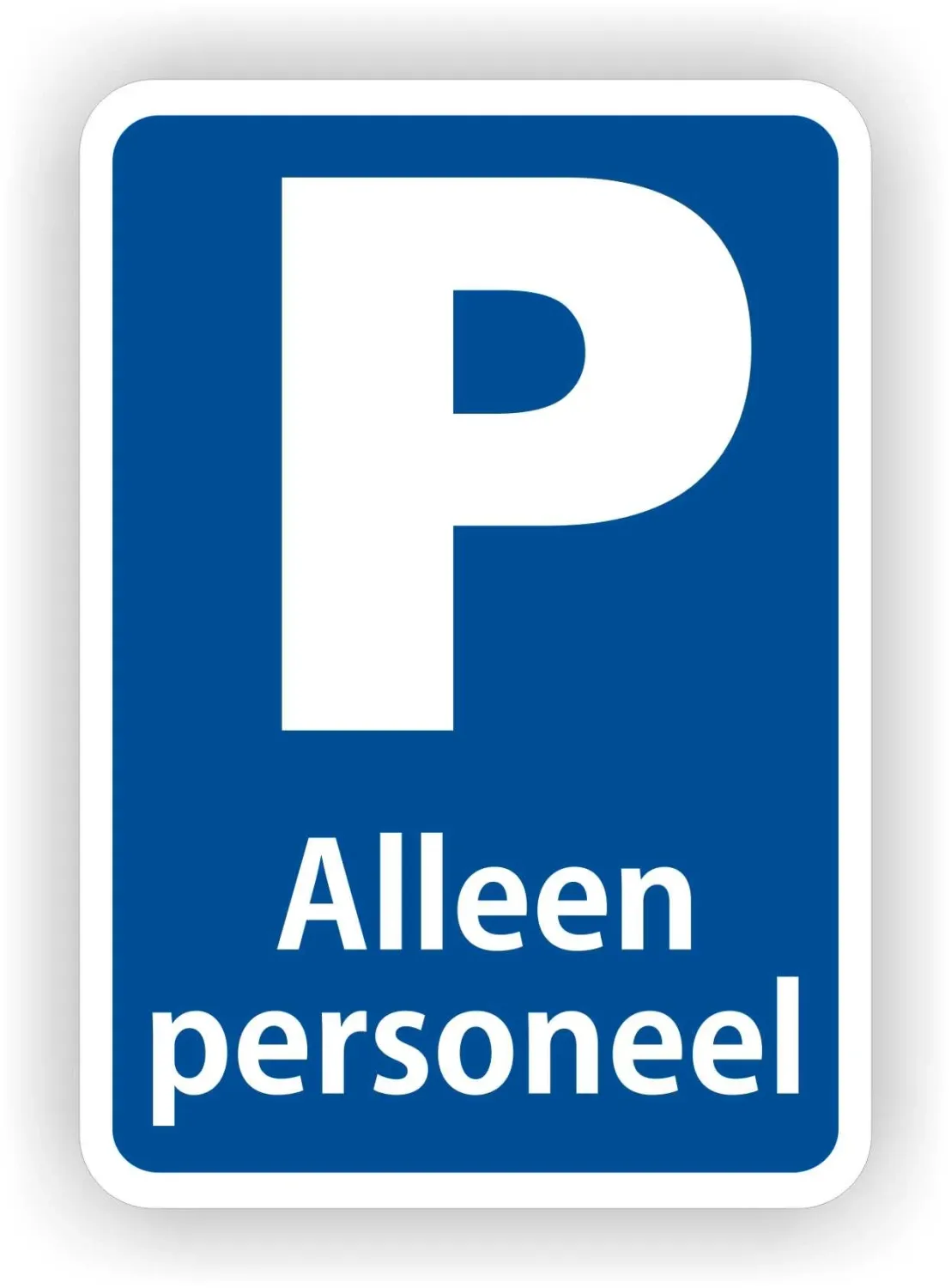 Parkeren personeel verkeersbord sticker