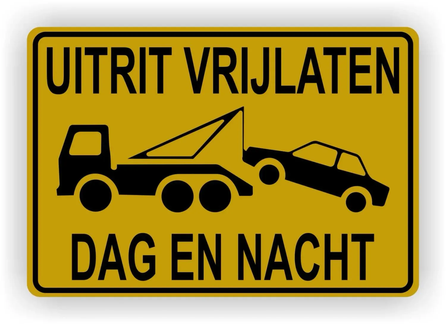 Uitrit Dag en Nacht vrijlaten verkeersbord sticker