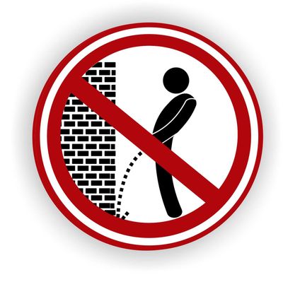 Verboden om hier te plassen sticker Ø20