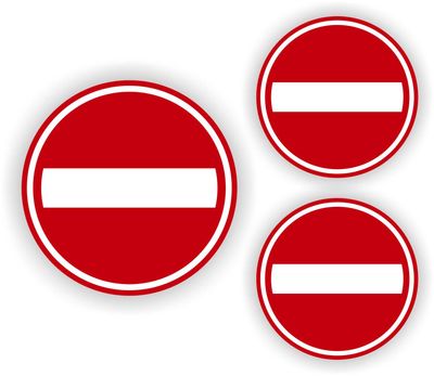 Verboden In Te Rijden/lopen Verkeersbord Stickers