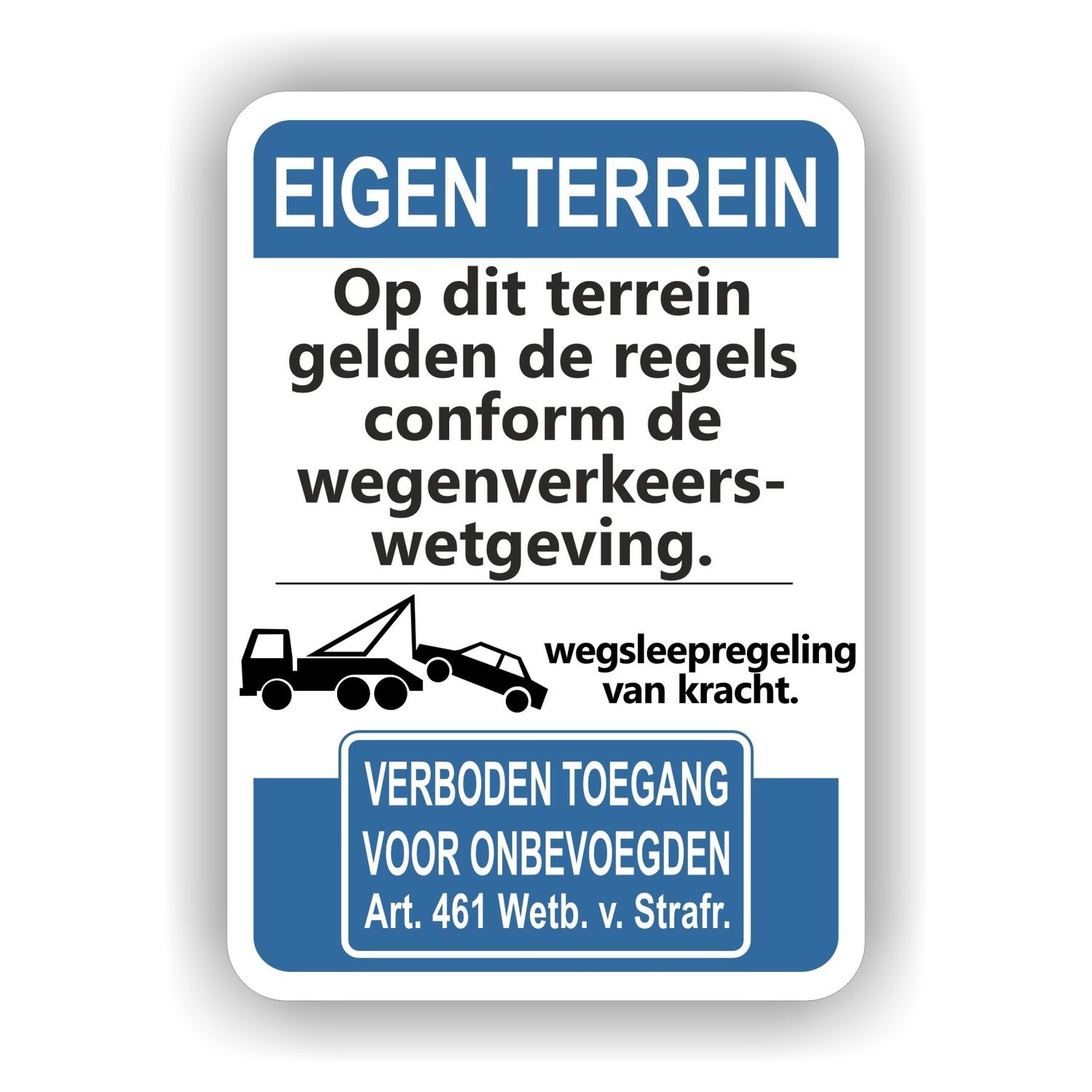 Wegenverkeersregels &amp; Wegsleepregeling Van Kracht Sticker!