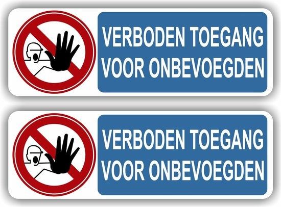 Verboden toegang voor onbevoegde sticker set