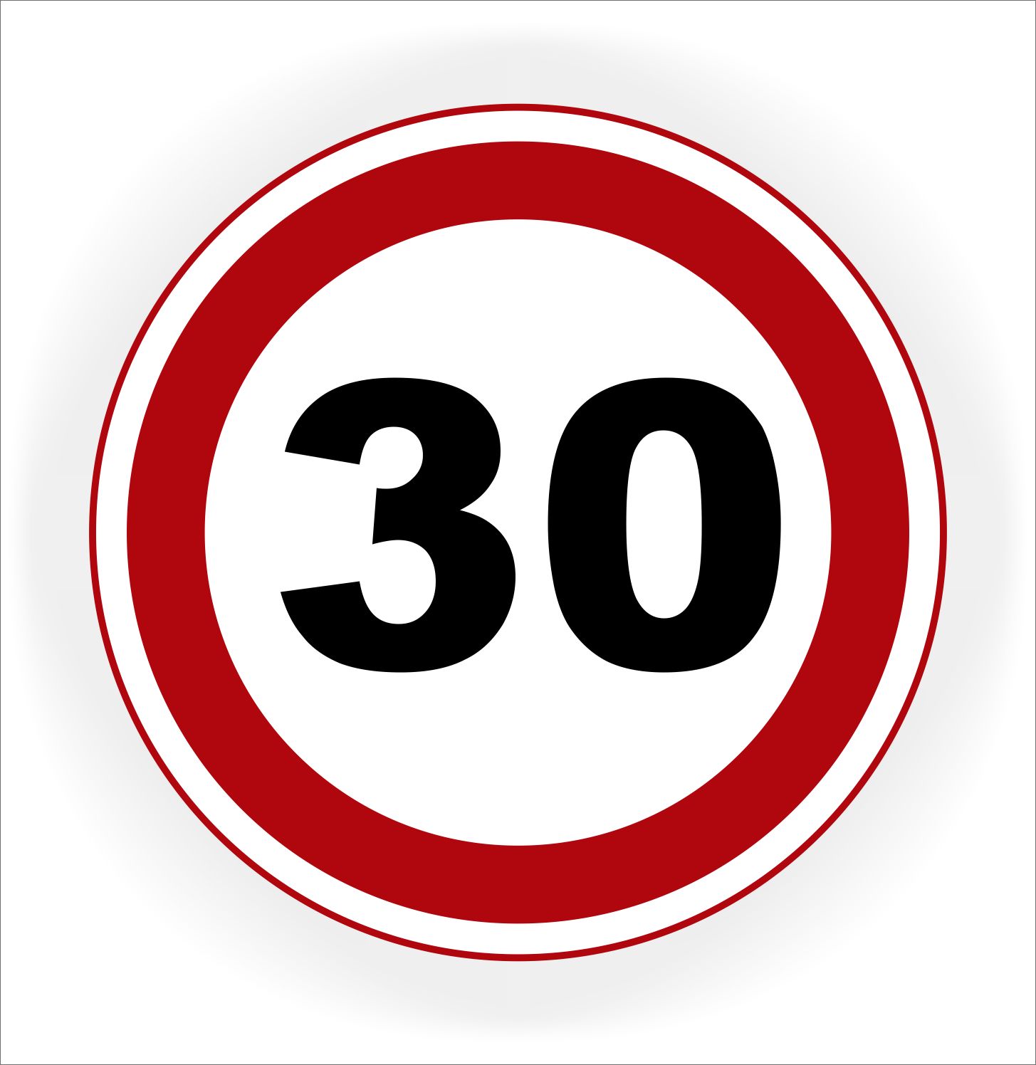 Maximum Snelheid 30 km verkeersbord sticker Ø 20