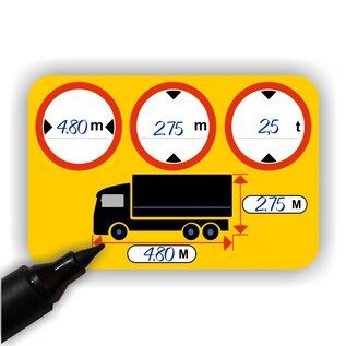 Bestelauto, Vrachtwagen Camper afmeting sticker