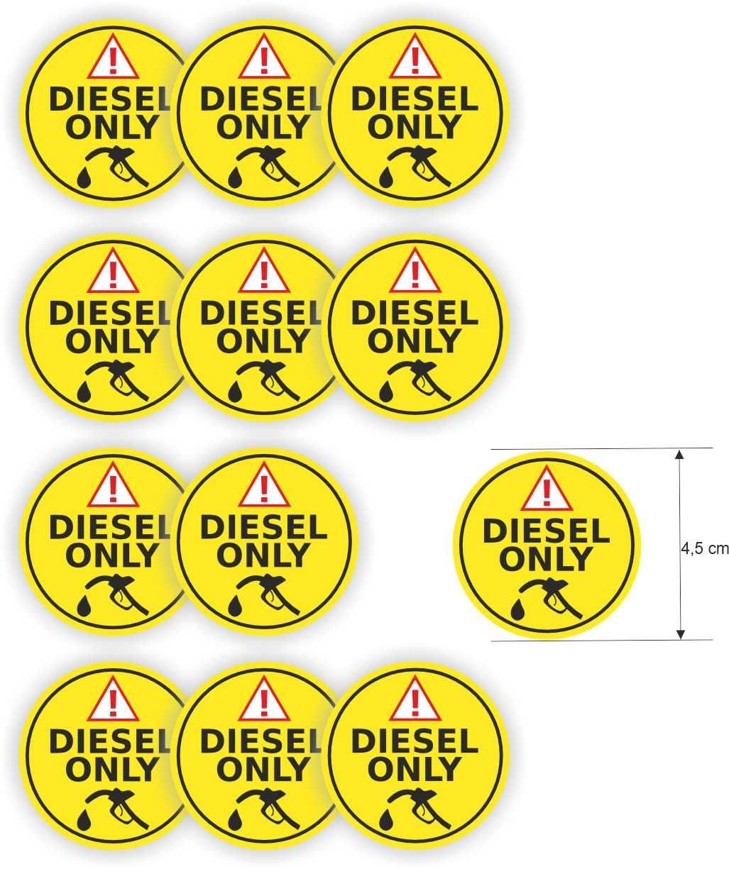 Tank Diesel Only Stickers