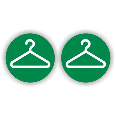 Garderobe pictogram sticker 