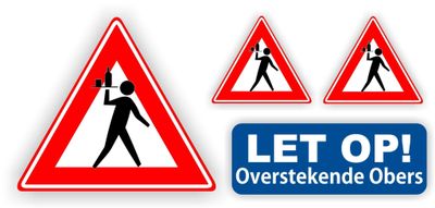 Overstekende obers sticker set 4 st